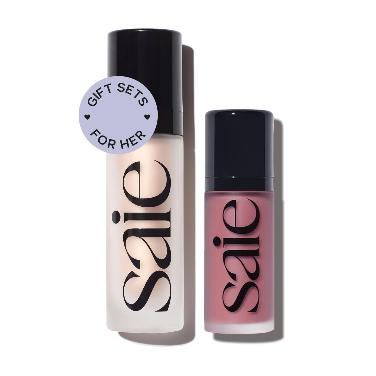 Saie Radiant Glow Duo - Dew Liquid Blush (Chilly, .40 oz) + Glowy Super Gel (Starglow, 1 oz) - Hydrating Cream Blush & Illuminating Primer for a Luminous, Natural Finish - dailyvitalstore