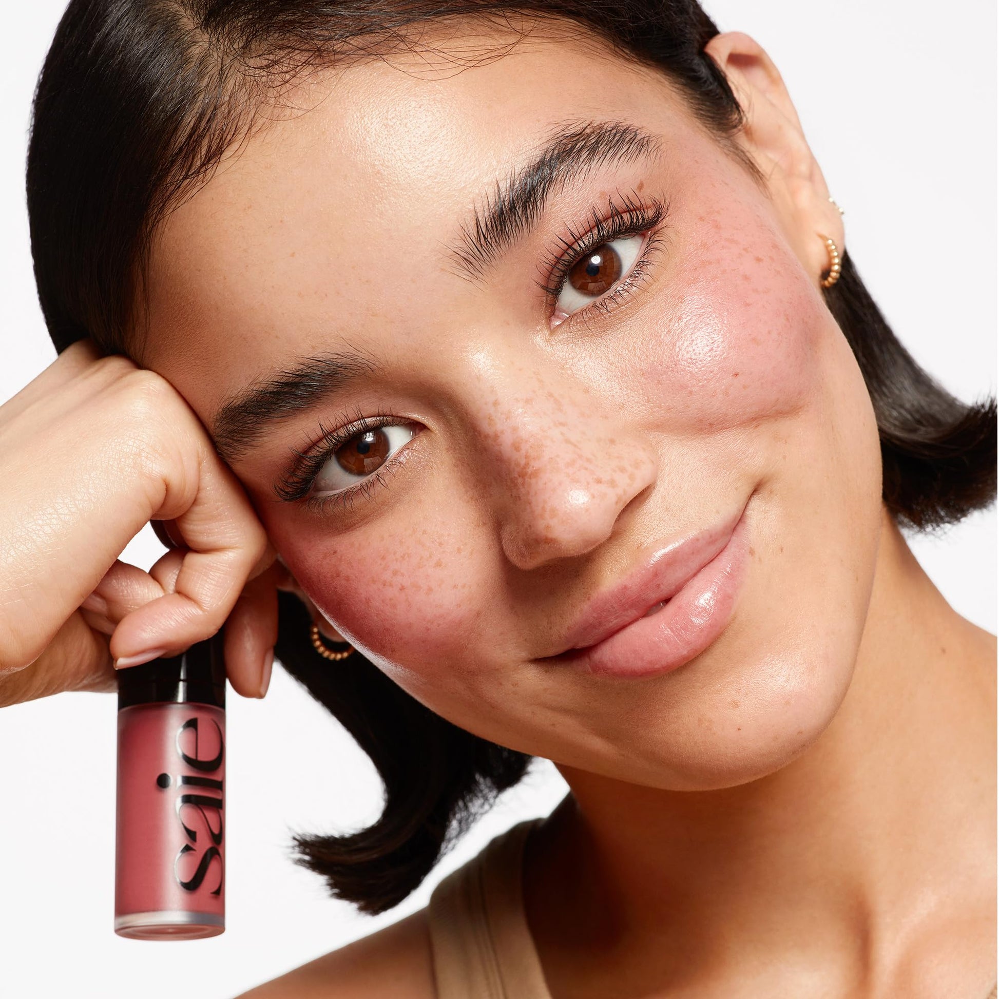 Saie Radiant Glow Duo - Dew Liquid Blush (Chilly, .40 oz) + Glowy Super Gel (Starglow, 1 oz) - Hydrating Cream Blush & Illuminating Primer for a Luminous, Natural Finish - dailyvitalstore