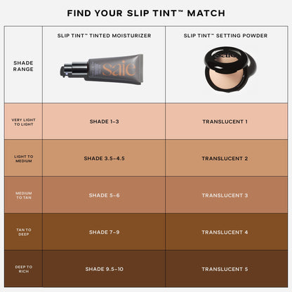 Saie Slip Tint Baked Setting Powder - Translucent Powder for Face Makeup with a Natural-Radiant Finish - Blurs, Brightens & Smooths Complexion - Translucent 2 - Light to Medium (0.24 oz) - dailyvitalstore