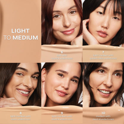 Saie Slip Tint Radiant Cream Concealer & All-Over Face Makeup - Concealer for Dark Circles, Redness & Blemishes - Lightweight Makeup Made with Hydrating Hyaluronic Acid - Shade 6 (0.17 oz) - dailyvitalstore