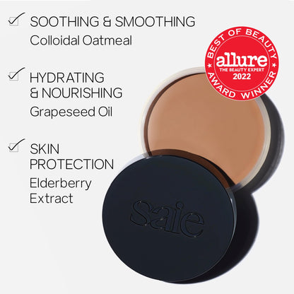 Saie Sun Melt Cream Bronzer - Buildable Balm Face Bronzer for Effortless Sculpting - Cream Contour Enriched with Vitamin C, Nourishing Skincare Ingredients & a Natural Finish - Tan Bronze (1 oz) - dailyvitalstore