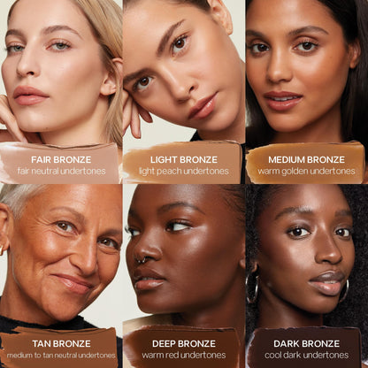 Saie Sun Melt Cream Bronzer - Buildable Balm Face Bronzer for Effortless Sculpting - Cream Contour Enriched with Vitamin C, Nourishing Skincare Ingredients & a Natural Finish - Tan Bronze (1 oz) - dailyvitalstore