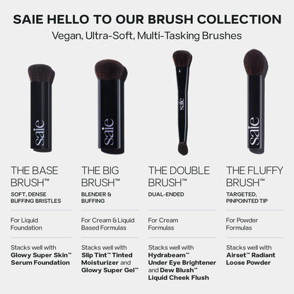 Saie The Big Liquid Foundation Brush - Soft, Multi-Use Makeup Brush for Buffing, Blending & Building - Made with Cruelty-Free, Synthetic Bristles & Creates a Seamless Finish (1 Count) - dailyvitalstore