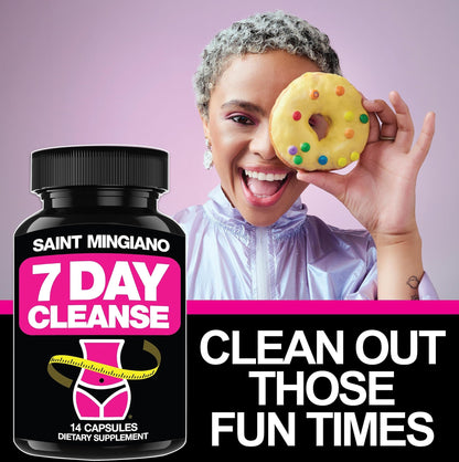 Saint Mingiano 7 Day Cleanse Program | Colon Detox with Natural Laxative for Constipation & Bloating | Extra-Strength Senna - dailyvitalstore