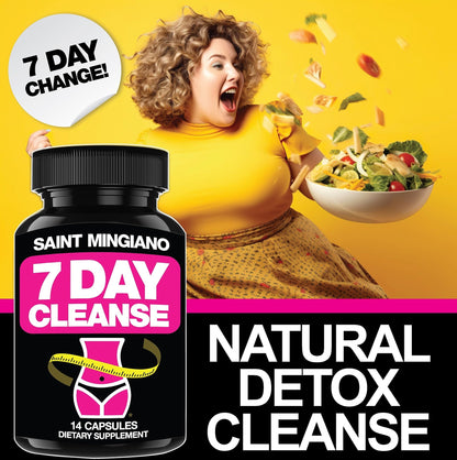 Saint Mingiano 7 Day Cleanse Program | Colon Detox with Natural Laxative for Constipation & Bloating | Extra-Strength Senna - dailyvitalstore