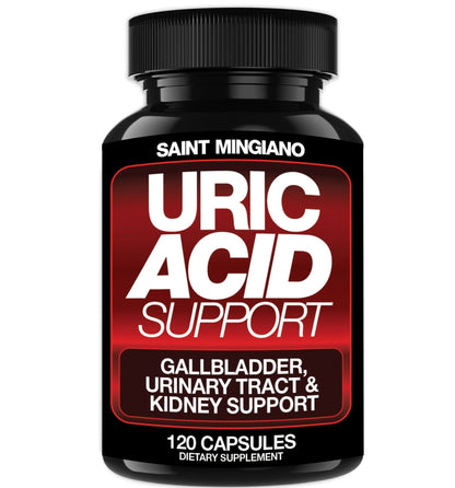 Saint Mingiano Uric Acid Flush for Gout Support -120 Capsules - Supports Kidney Cleanse Detox & Repair, Gallbladder & Urinary Tract Issues - Essential for Detox & Joint Support - Cranberry Extract - dailyvitalstore