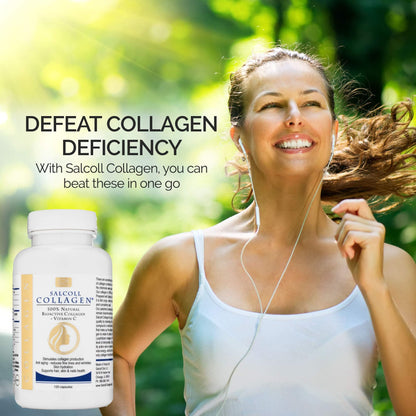 Salcoll Premium Marine Collagen Capsules, 120 Count, Fish Collagen Supplement for Joint Support, Skin, Hair & Nails - dailyvitalstore