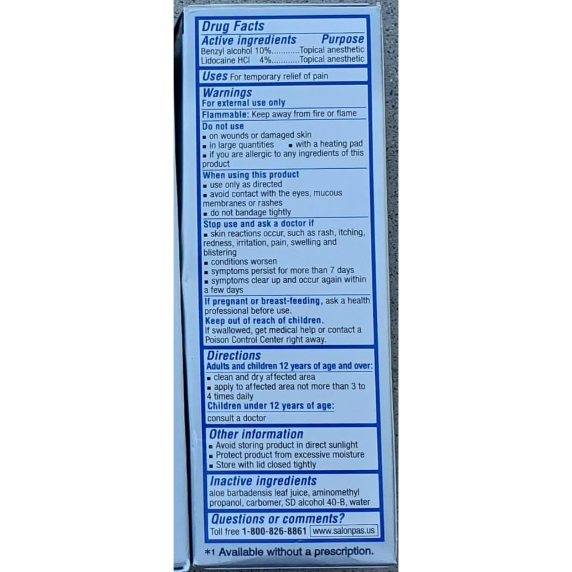 Salonpas LIDOCAINE Plus Liquid (Pack of 4) - dailyvitalstore