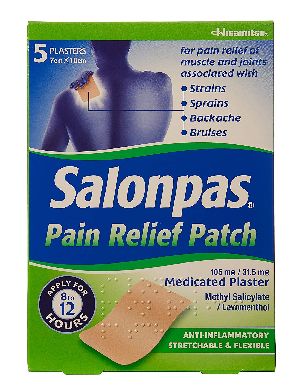 Salonpas Pain Relief Patches 5 Each - dailyvitalstore
