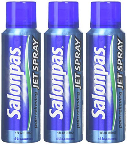 Salonpas Pain Relieving Jet Spray 4 oz (Pack of 3) - dailyvitalstore