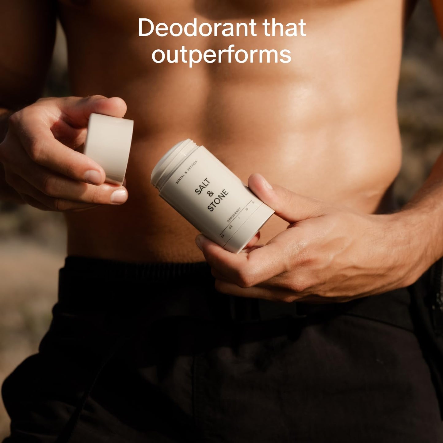 Salt & Stone Aluminum Free Deodorant | Extra Strength 48 Hour Protection for Women & Men | Made with Seaweed Extracts, Niacinamide & Prebiotics | Santal & Vetiver - dailyvitalstore