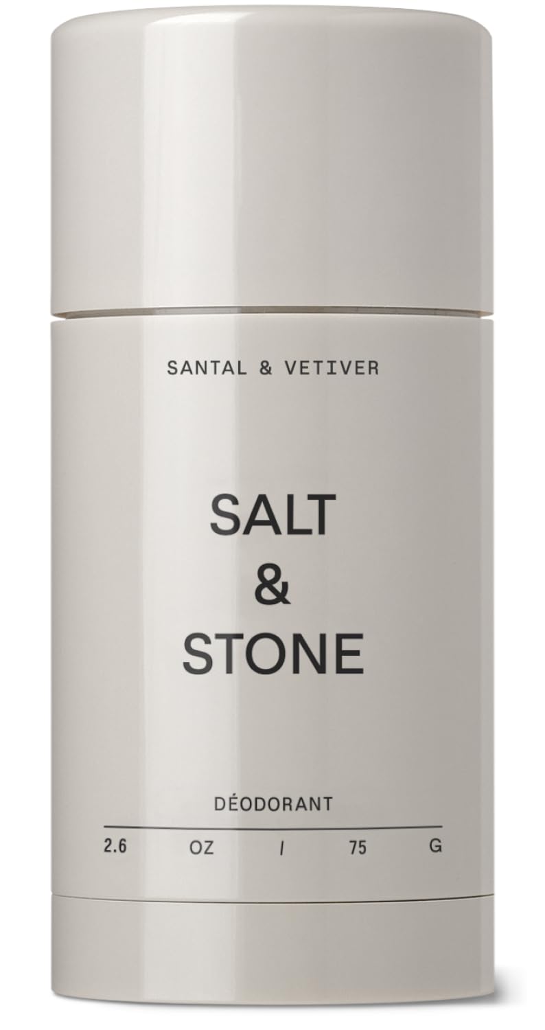 Salt & Stone Aluminum Free Deodorant | Extra Strength 48 Hour Protection for Women & Men | Made with Seaweed Extracts, Niacinamide & Prebiotics | Santal & Vetiver - dailyvitalstore