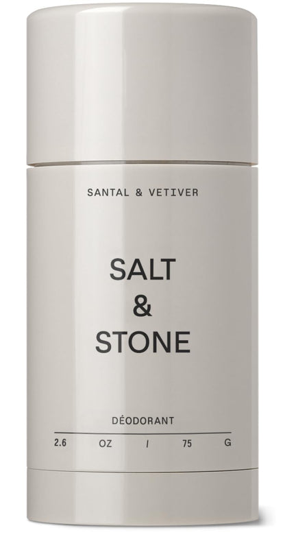 Salt & Stone Aluminum Free Deodorant | Extra Strength 48 Hour Protection for Women & Men | Made with Seaweed Extracts, Niacinamide & Prebiotics | Santal & Vetiver - dailyvitalstore