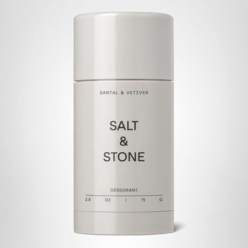 Salt & Stone Aluminum Free Deodorant | Extra Strength 48 Hour Protection for Women & Men | Made with Seaweed Extracts, Niacinamide & Prebiotics | Santal & Vetiver - dailyvitalstore