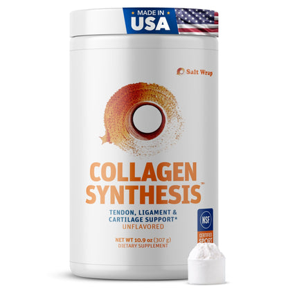 SaltWrap Collagen Synthesis - Collagen Peptides for Joints with Fortigel, Tendoforte, Best Collagen Powder for Tendons, Ligaments, and Cartilage Recovery and Repair, NSF Certified for Sport - dailyvitalstore