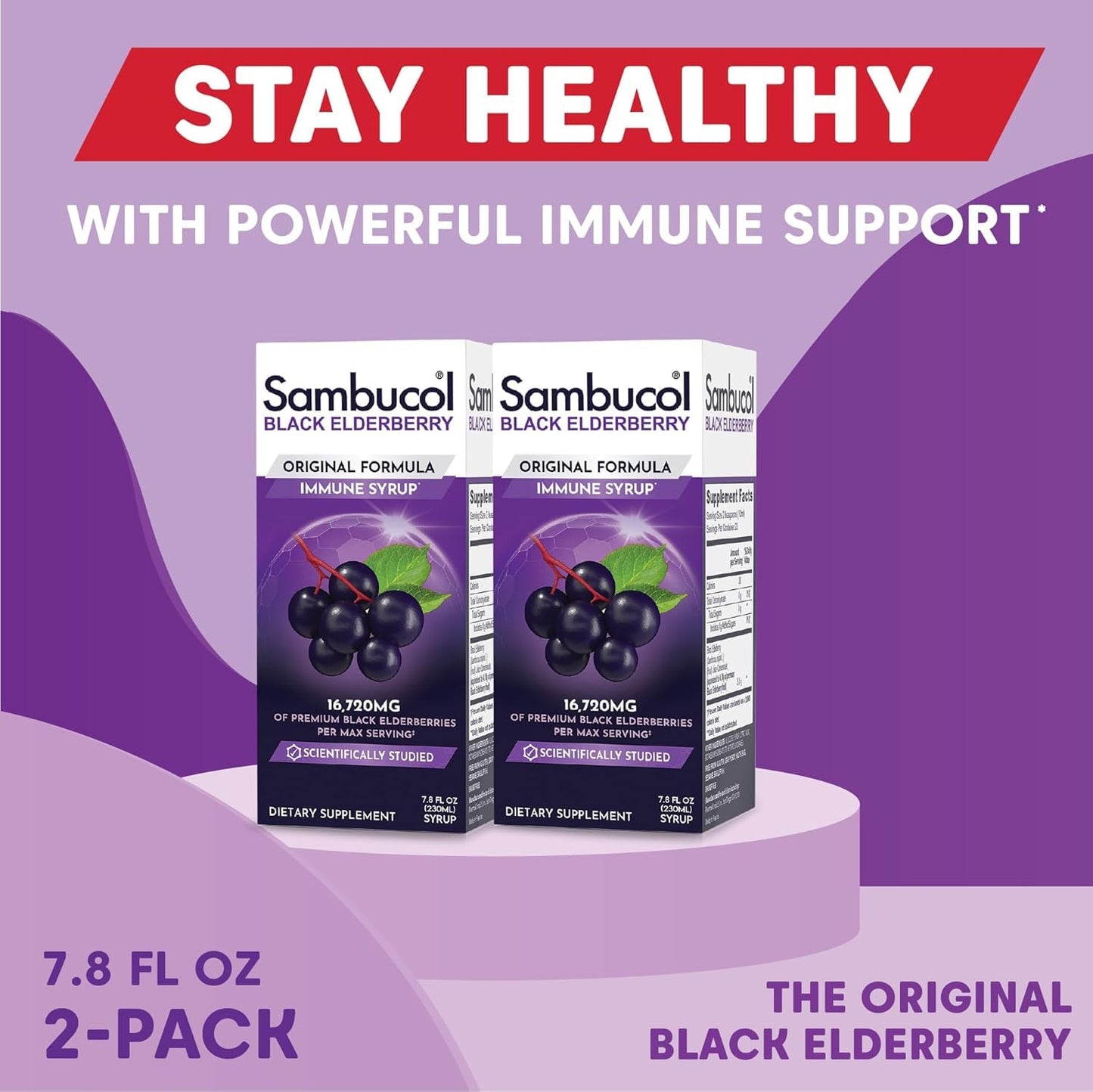 Sambucol Black Elderberry Syrup - Black Elderberry Liquid, Immune Support for Kids and Adults, High Antioxidants, Gluten Free - dailyvitalstore