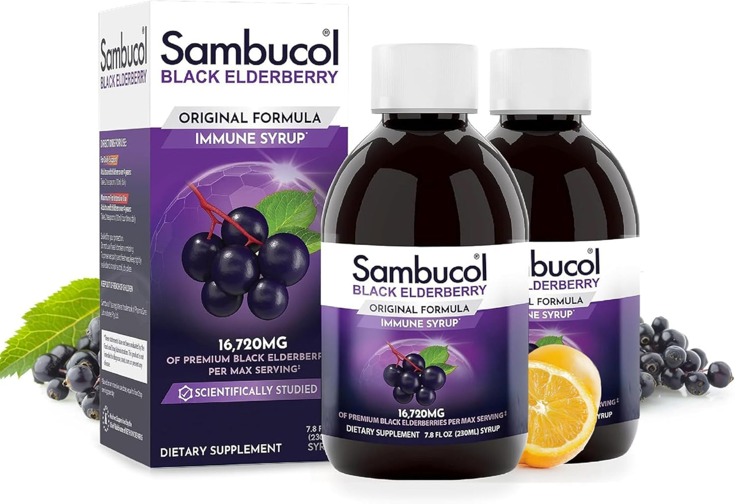 Sambucol Black Elderberry Syrup - Black Elderberry Liquid, Immune Support for Kids and Adults, High Antioxidants, Gluten Free - dailyvitalstore