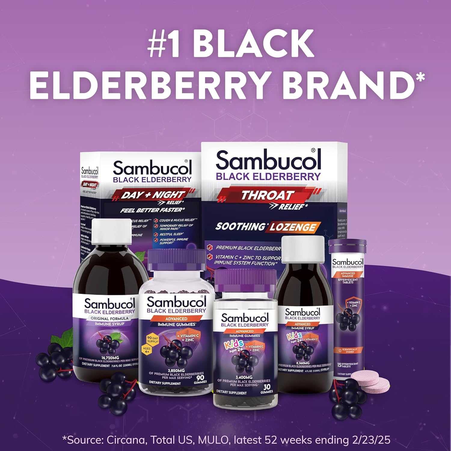 Sambucol Black Elderberry Syrup - Black Elderberry Liquid, Immune Support for Kids and Adults, High Antioxidants, Gluten Free - dailyvitalstore