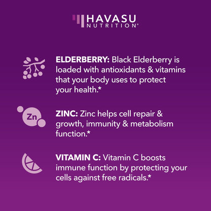 Sambucus Elderberry Gummies for Adults - Immune Support Supplement with Vitamin C and Zinc - Enhanced Formula for Daily Defense - 60 Count - dailyvitalstore