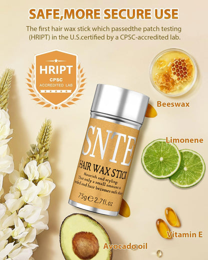 Samnyte Hair Wax Stick, Gel Tamer for Flyaways, Nourishing Slick Stick Pomade for Women & Kids, Slick Back & Styling Cream - dailyvitalstore