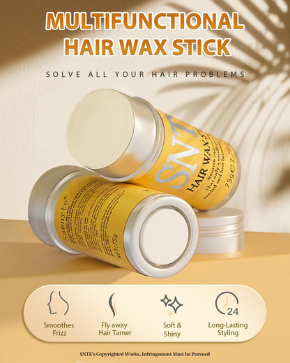 Samnyte Hair Wax Stick, Gel Tamer for Flyaways, Nourishing Slick Stick Pomade for Women & Kids, Slick Back & Styling Cream - dailyvitalstore