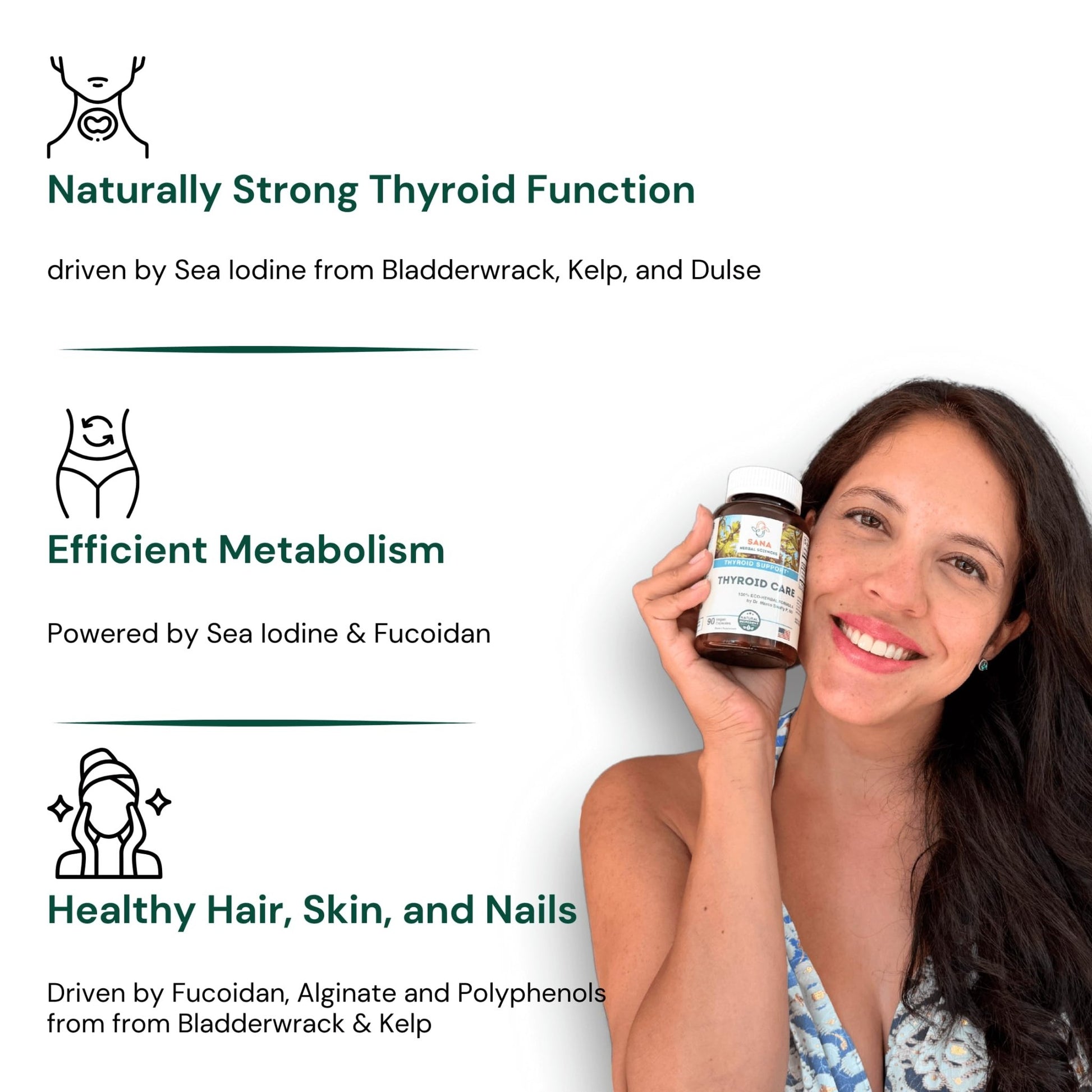 Sana Herbal Sciences Artery Plaque Removal & Sea Iodine Thyroid Support Organic Blends - dailyvitalstore