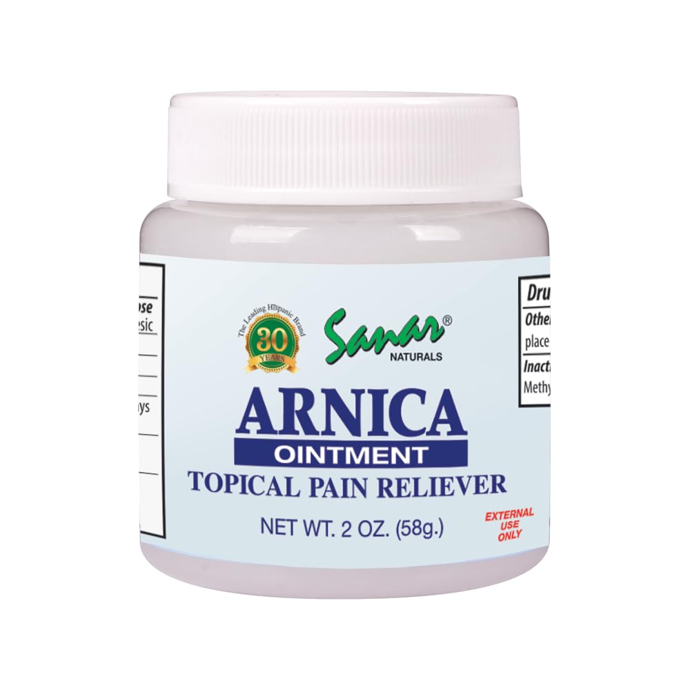 Sanar Naturals Clear Arnica Ointment 2 oz - for Pain Relief and Bruises – Soothing Relief of Muscles Soreness, Joint Pain, Lower Back Pain, and Body - with Menthol and Camphor - dailyvitalstore