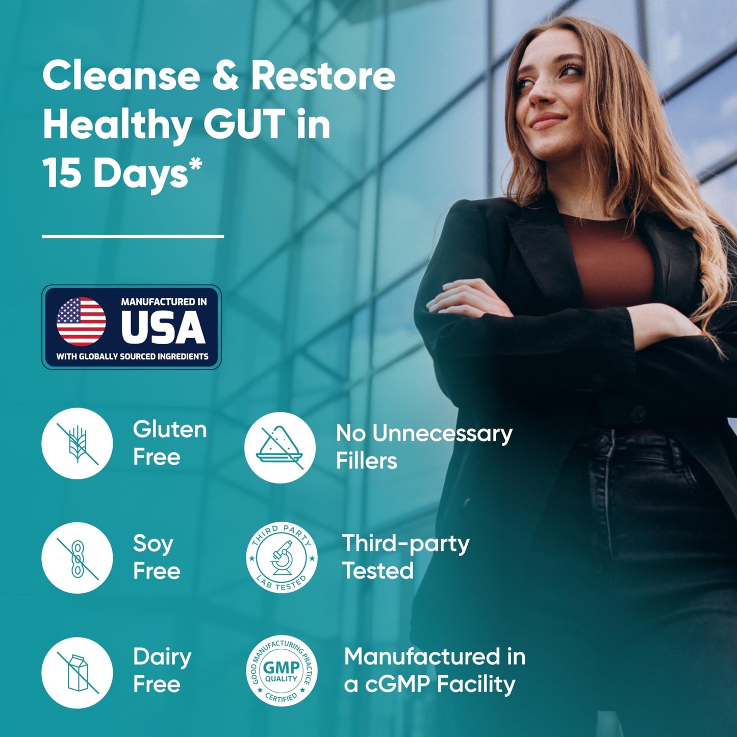 Sandhu's 15 Day Gut Cleanse Colon Detox for Women & Men| Supports Colon Cleansing & Digestive Health| Senna, Cascara Sagrada, Psyllium Husk & Probiotics - dailyvitalstore