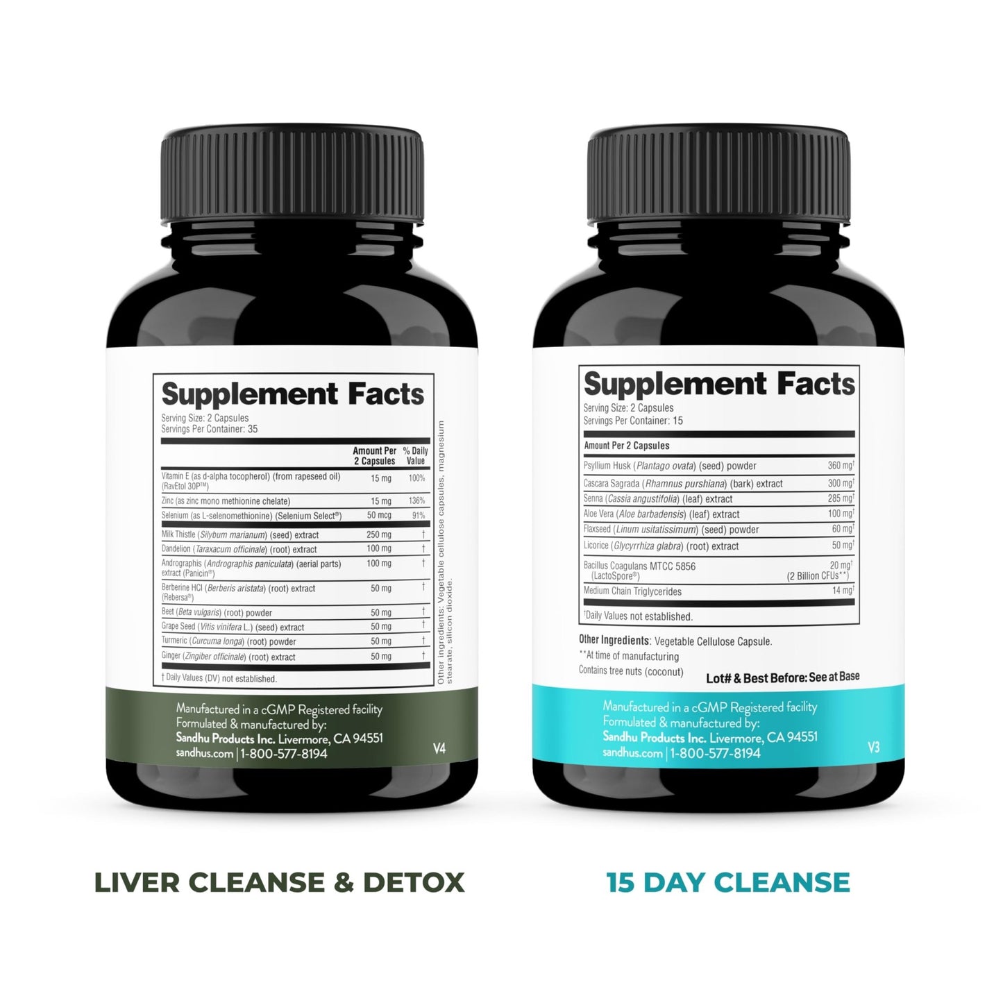 Sandhu's Liver Cleanse Detox & 15 Day Gut Cleanse Support Supplement for Women & Men | Supports Liver, Gut & Digestive Health - dailyvitalstore