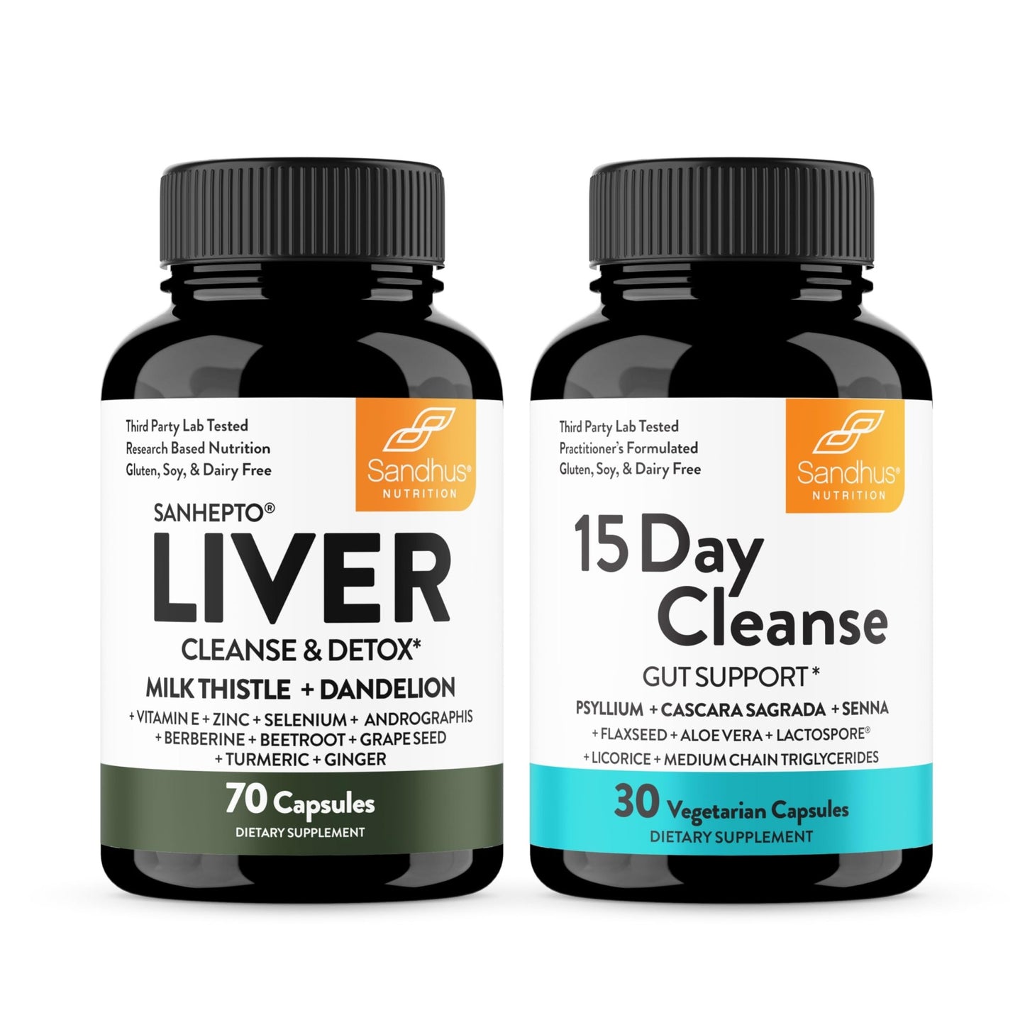 Sandhu's Liver Cleanse Detox & 15 Day Gut Cleanse Support Supplement for Women & Men | Supports Liver, Gut & Digestive Health - dailyvitalstore