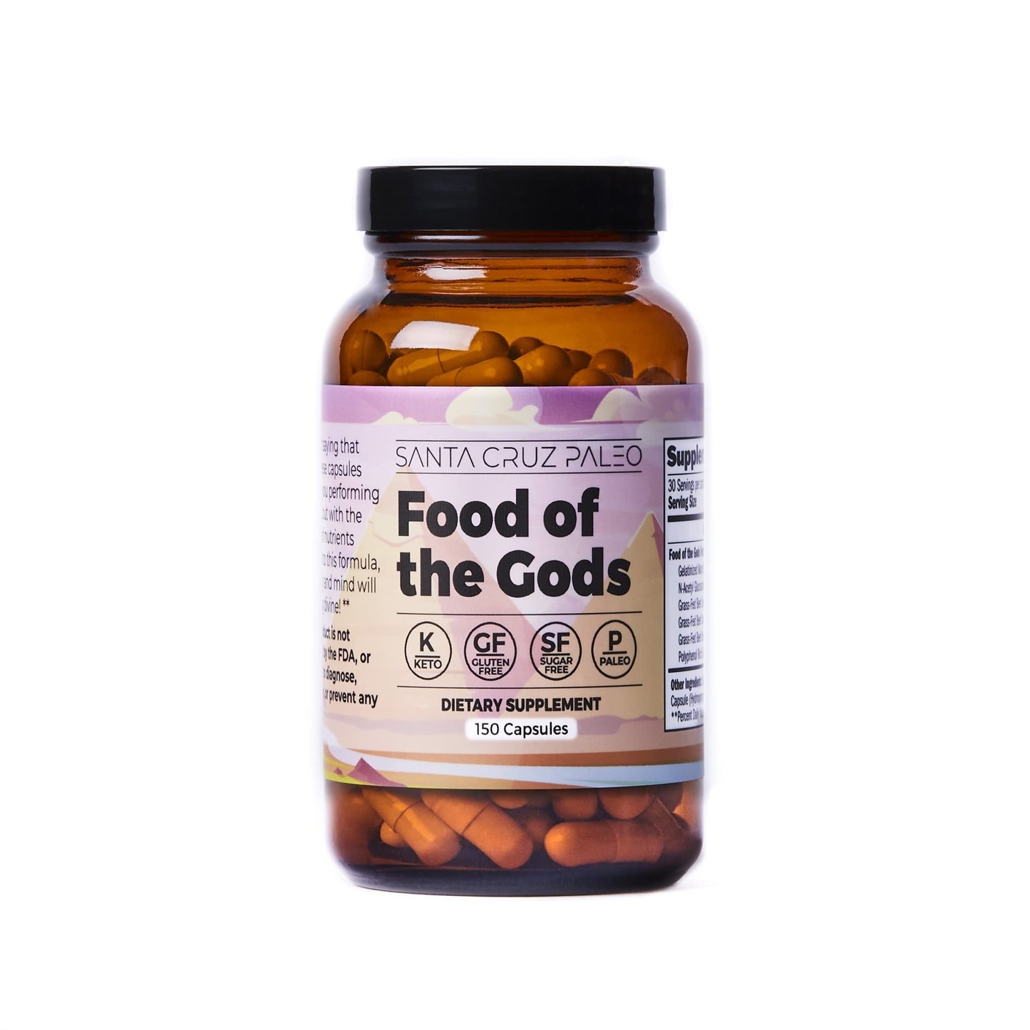 Santa Cruz Paleo, Food of the Gods Grass Fed Beef Organ Supplement for Men and Women, with Collagen, Maca Root, Colostrum, Bone Broth, Iron, Vitamin B12, Gluten Free, Keto Friendly, 30 Servings - dailyvitalstore