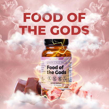 Santa Cruz Paleo, Food of the Gods Grass Fed Beef Organ Supplement for Men and Women, with Collagen, Maca Root, Colostrum, Bone Broth, Iron, Vitamin B12, Gluten Free, Keto Friendly, 30 Servings - dailyvitalstore