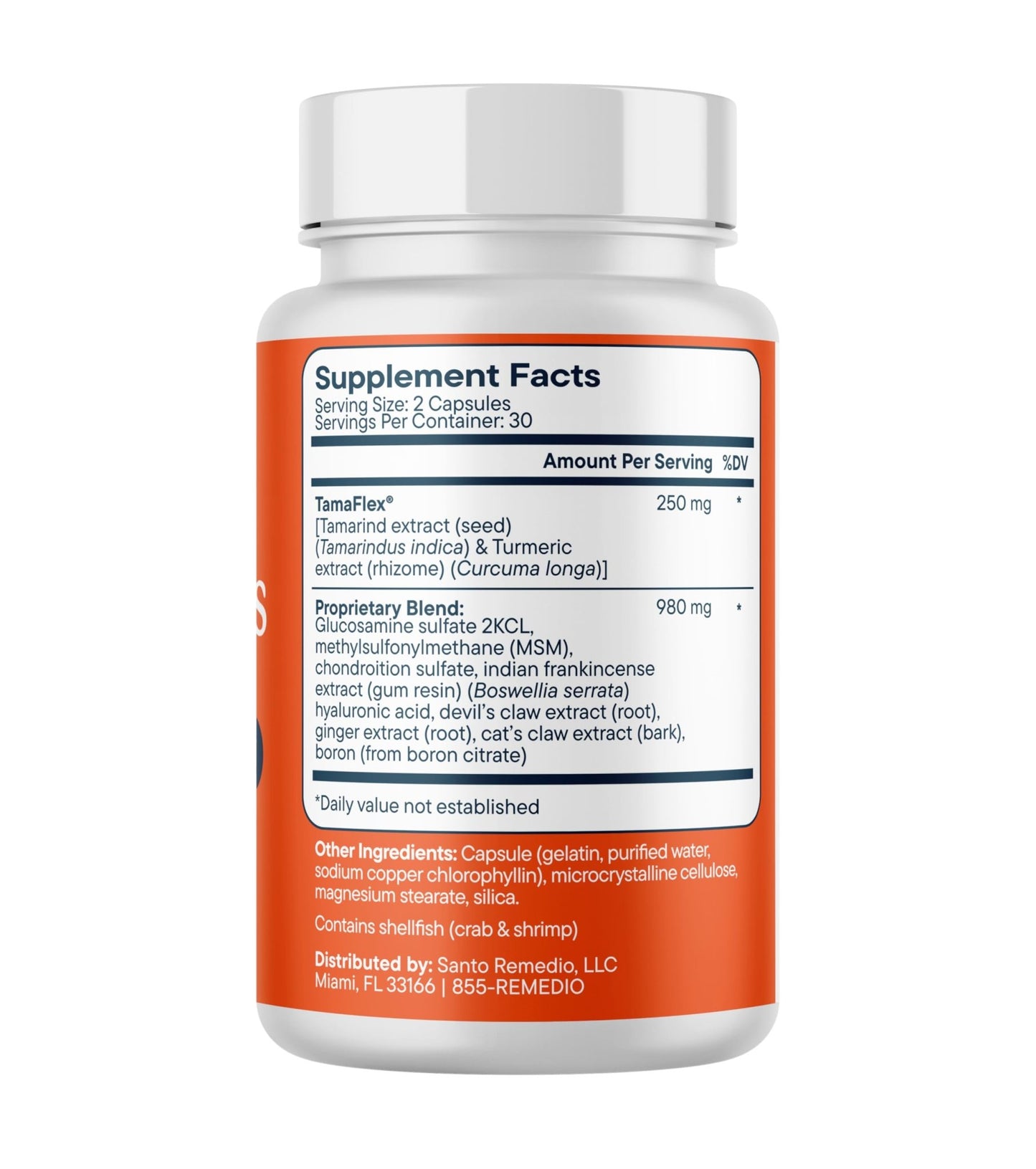 Santo Remedio Articulaciones, Joint Health Support, Promotes Joint Comfort and Function, Contains Clinically Proven Ingredients, TamaFlex™, 60 Servings - dailyvitalstore