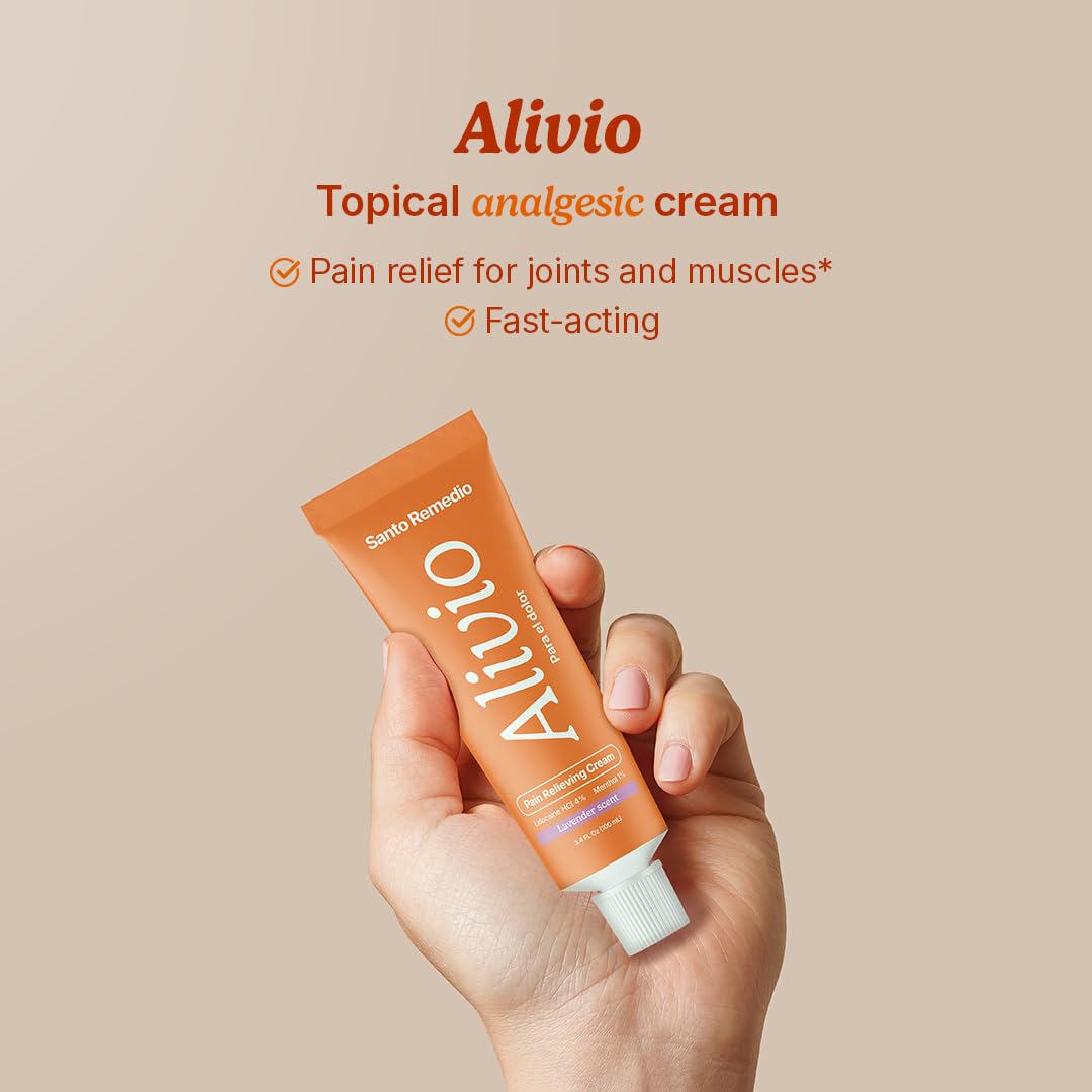 Santo Remedio Pain Relief Cream with Lidocaine & Menthol, Fast-Absorbing Non-Greasy Topical for Joint & Muscle Pain, Joint Support with MSM & Glucosamine, by Dr. Juan Rivera - dailyvitalstore