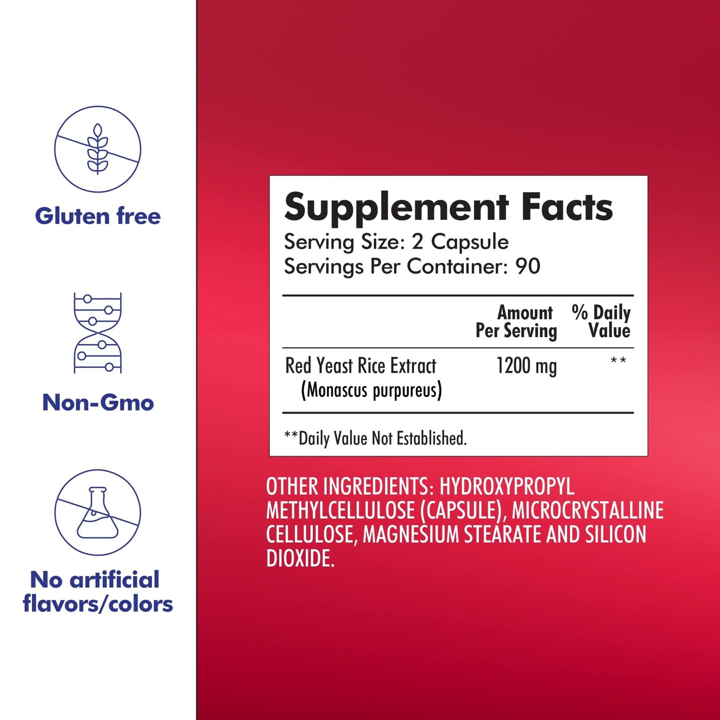 Santo Remedio Red Yeast Rice, Supports Cardiovascular System, Dietary Supplement, 1200 mg per Serving, 180 Capsules - dailyvitalstore