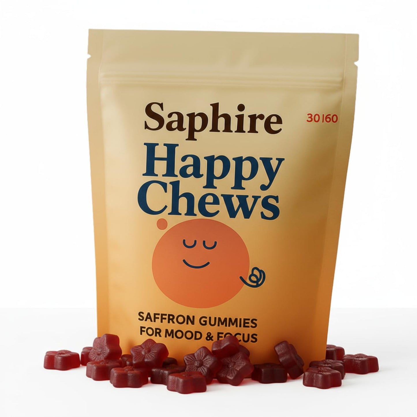 SAPHIRE HAPPY CHEWS Saffron Gummies for Kids | Supports Mood, Calm & Focus | Saffron Extract, Passionflower, St. John’s Wort & GABA - dailyvitalstore