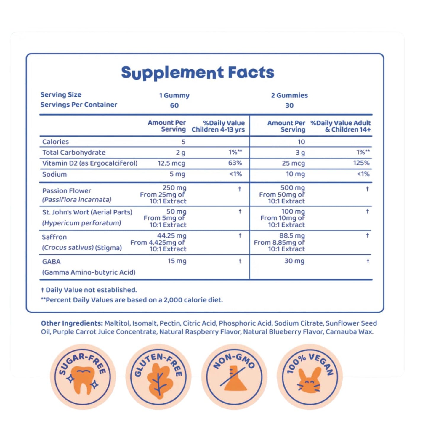 SAPHIRE HAPPY CHEWS Saffron Gummies for Kids | Supports Mood, Calm & Focus | Saffron Extract, Passionflower, St. John’s Wort & GABA - dailyvitalstore