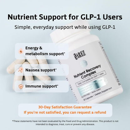 Sarez Support Capsules — Methylated Vitamins & Chelated Minerals — Energy, Metabolism, Hair & Daily Nutrient Support — with Ginger for Nausea — Gentle on Stomach — 30 Day Supply - dailyvitalstore