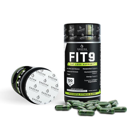 Sascha Fitness Fat Loss pills | Collagen support | Fluid Balance | FIT9 Ingredients: 7Keto + Uva Ursi, Gotu Kola, L-Theanine,Gingko Biloba,DIM,Green Tea | Weight Loss Supplements-Vegan-120 Natural Cap - dailyvitalstore