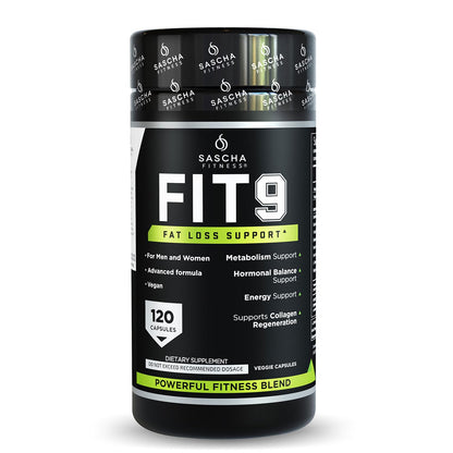 Sascha Fitness Fat Loss pills | Collagen support | Fluid Balance | FIT9 Ingredients: 7Keto + Uva Ursi, Gotu Kola, L-Theanine,Gingko Biloba,DIM,Green Tea | Weight Loss Supplements-Vegan-120 Natural Cap - dailyvitalstore