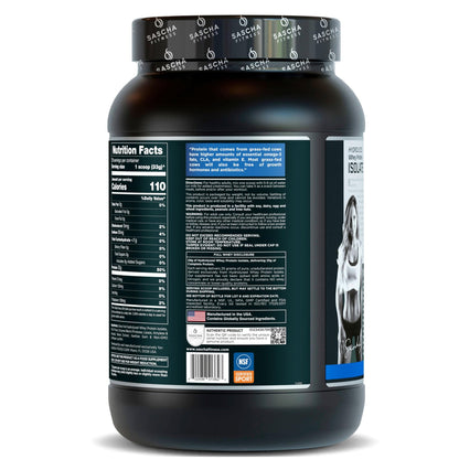 SASCHA FITNESS Hydrolyzed Whey Protein Isolate,100% Grass-Fed (2 Pounds, Vanilla) - dailyvitalstore
