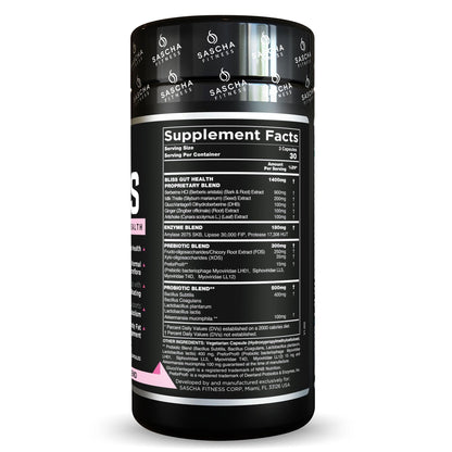 SASCHA FITNESS®️Gut and Digestive Health Support Pills | Prebiotics, Probiotics & Enzyme Blend |Berberine HCI,Gluco Vantage®|Helps with Bloating,Fat Loss, - dailyvitalstore