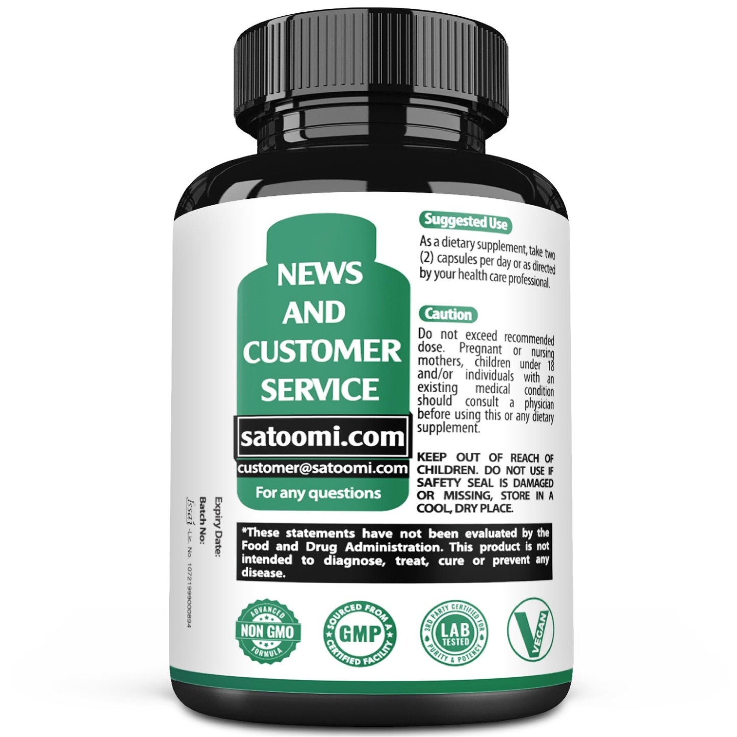 Satoomi 9in1 Moringa Capsules - Featuring Moringa, Turmeric, Boswellia, Ginger, Ashwagandha, Ceylon Cinnamon and Milk Thistle, and Resveratrol | Support Mood, Heart & Overall Health - 60 Count - dailyvitalstore