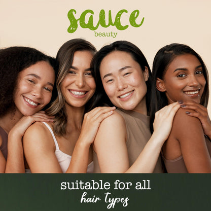 SAUCE BEAUTY Guac Hair Gloss, 3 Fl Oz High Intensity Shine, Jojoba Oil, Green Tea Extract & Squalane to Smooth, Boost Shine & Control Frizz for Sleeker, Softer, More Manageable Hair, Vegan Formula - dailyvitalstore