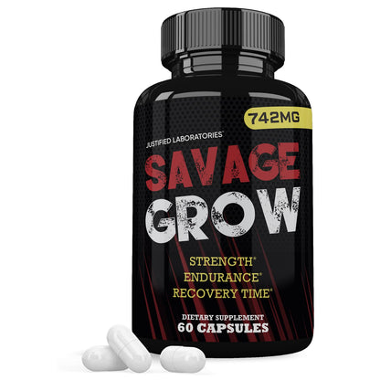 Savage Grow 742MG All Natural Advanced Men's Health Formula 60 Capsules - dailyvitalstore