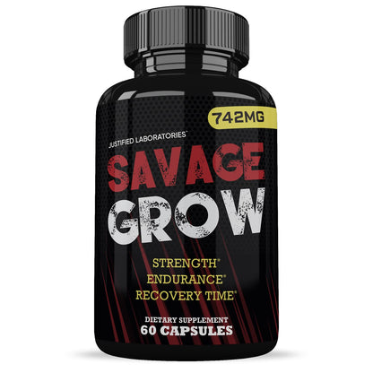 Savage Grow 742MG All Natural Advanced Men's Health Formula 60 Capsules - dailyvitalstore