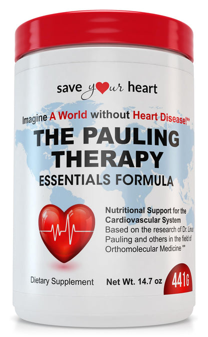 SAVE YOUR HEART Cardio Heart Health Powder Supplement - The Pauling Therapy Essentials Formula (PTEF) Healthy Vitamin C, B-12, L-Lysine, L-Arginine, Magnesium, Zinc + Vitamins, Minerals & Antioxidants - dailyvitalstore
