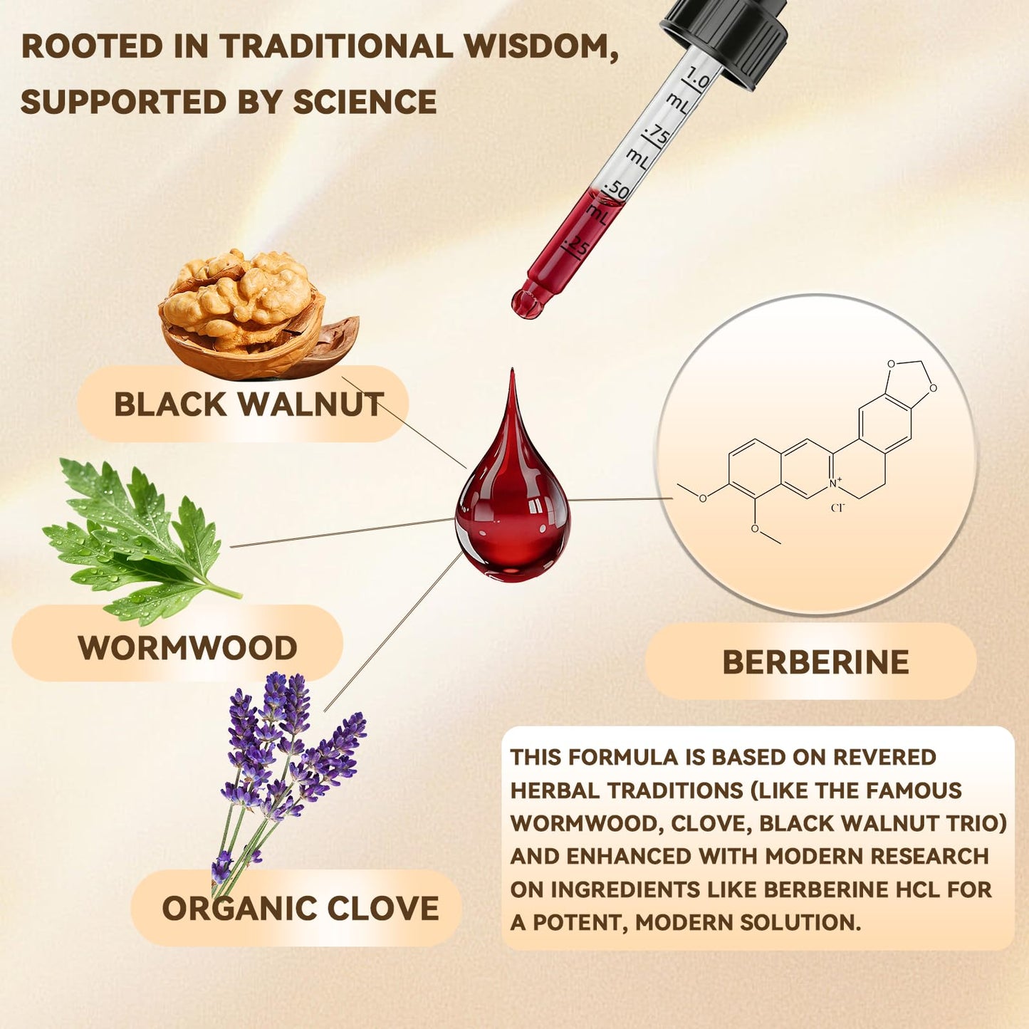 Scibalia Wormwood Black Walnut Clove Cleanse for Human Drops, 19-in-1 Triple-Action Gut Detox & Digestive Wellness Organic Wormwood Tincture w. Soursop - dailyvitalstore