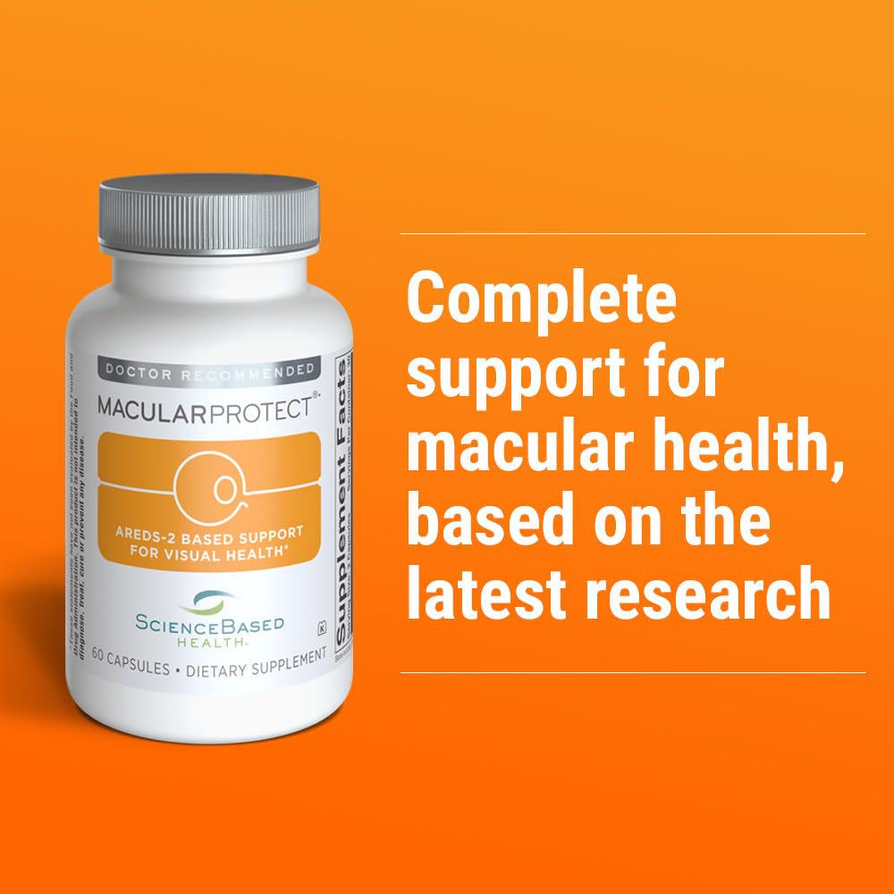 ScienceBased Health MacularProtect AREDS 2 Formula – Eye Health Vitamin & Mineral Supplement with Lutein, Zeaxanthin & B Vitamins for Macular & Vision Support – 60 Capsules - dailyvitalstore