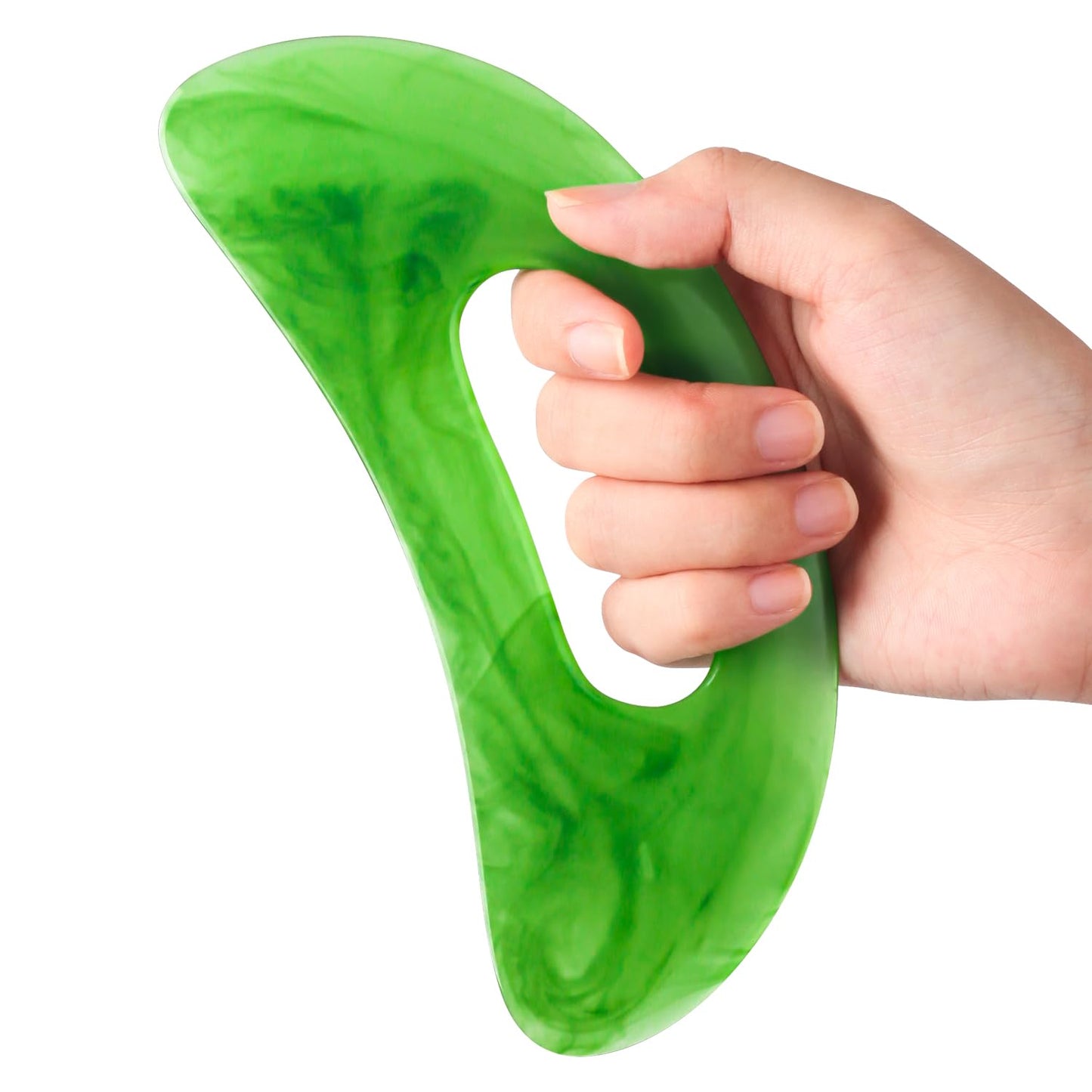 Scienlodic Body Gua Sha Massage Tool with Handle, Larger Guasha Tool for Back Neck Face Leg Massage, Lymphatic Drainage, Cellulite Remove - dailyvitalstore